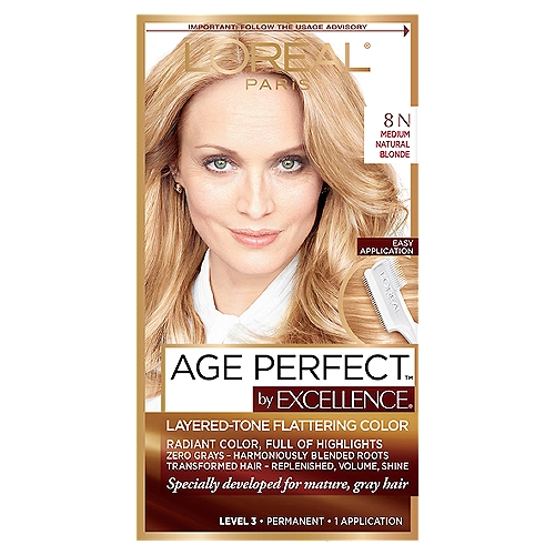 L'Oréal Paris Excellence 8N Medium Natural Blonde Level 3 Permanent  Haircolor, 1 application