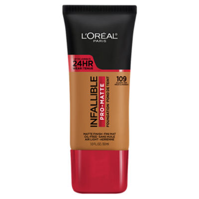 L'Oréal Paris Infallible 109 Classic Tan Pro-Matte Foundation, 1.0 fl oz