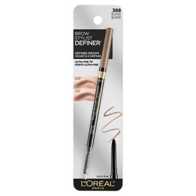 L'Oréal Paris Brow Stylist Definer 388 Blonde Ultra-Fine Tip Shaping Pencil, 0.003 oz
