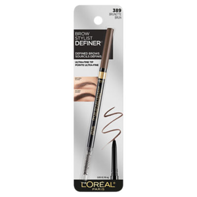 L'Oréal Paris Brow Stylist Definer 389 Brunette Ultra-Fine Tip Shaping Pencil, 0.003 oz
