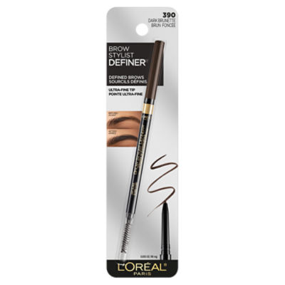 L'Oréal Paris Brow Stylist Definer 390 Dark Brunette Ultra-Fine Tip Shaping Pencil, 0.003 oz