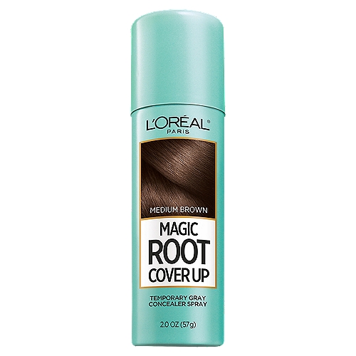 L'Oréal Paris Magic Root Cover Up Medium Brown Temporary Gray Concealer Spray, 2.0 oz