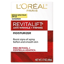 L'Oreal Paris Revitalift Anti-Wrinkle + Firming Day Moisturizer SPF 25, 1.7 oz.