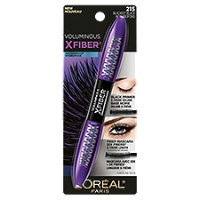 L'Oréal Paris Voluminous XFiber 215 Blackest Black Waterproof Fiber Mascara, 0.44 fl oz