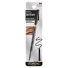 L'Oréal Paris Brow Stylist Definer 393 Soft Black Ultra-Fine Tip Shaping Pencil, 0.003 oz