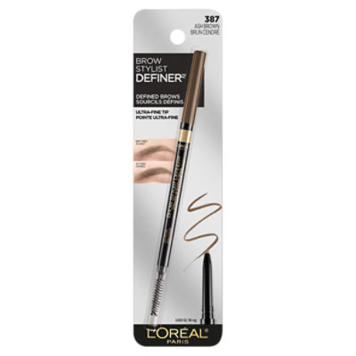 L'Oréal Paris Brow Stylist Definer 387 Ash Brown Ultra-Fine Tip Shaping Pencil, 0.003 oz
