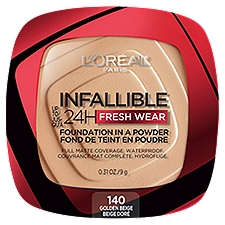 L'Oréal Paris Infallible 140 Golden Beige, Foundation in a Powder, 0.31 Ounce