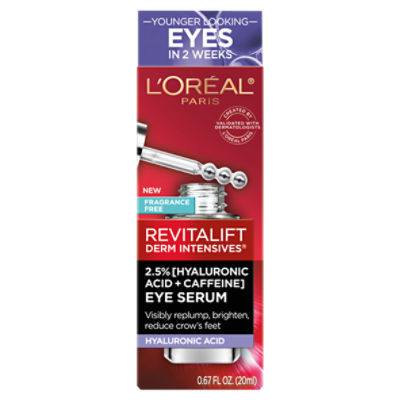 L'Oréal Paris Revitalift Derm Intensives Hyaluronic Acid plus Eye Serum, 0.67 fl. oz.