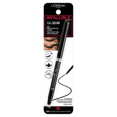 L'Oréal Paris Infallible Grip 200 Intense Black Gel Mechanical Liner, 0.011 oz