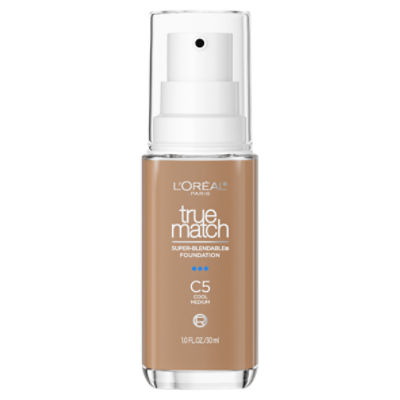 L'Oréal Paris True Match C5 Cool Medium Super-Blendable Foundation, 1.0 fl oz