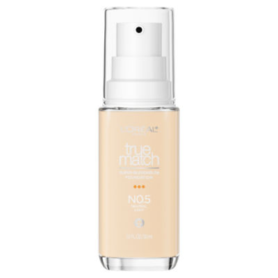 L'Oréal Paris True Match No.5 Neutral Light Super-Blendable Foundation, 1.0 fl oz