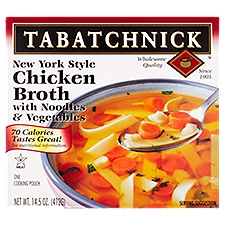 Tabatchnick New York Style with Noodles & Vegetables, Chicken Broth, 14.5 Ounce