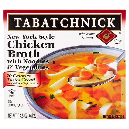 Tabatchnick New York Style Chicken Broth with Noodles & Vegetables, 14.5 oz