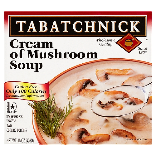 Tabatchnick Cream of Mushroom Soup, 2 count, 15 oz