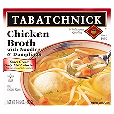 Tabatchnick Noodles & Dumplings, Chicken Broth, 14.5 Ounce