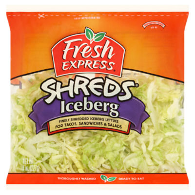 Fresh Express Shreds Finely Shredded Iceberg Lettuce, 8 oz, 8 Ounce