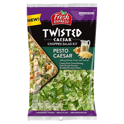 Fresh Express Twisted Pesto Caesar Chopped Salad Kit, 9.5 oz