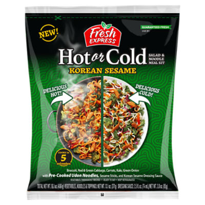 Fresh Express Hot or Cold Korean Sesame Salad & Noodle Meal Kit, 16.1 oz