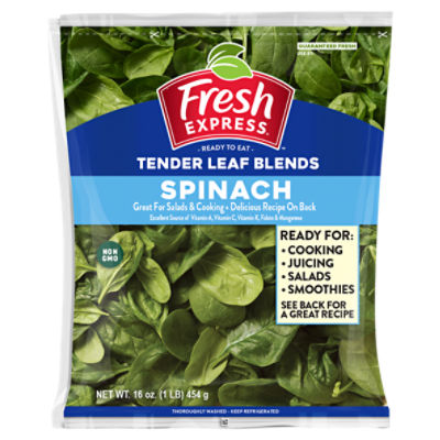 Fresh Express Tender Leaf Blends Spinach, 16 oz, 16 Ounce