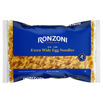 Ronzoni, Extra Wide Egg Noodles, 12 oz, low fat, sodium free with no artificial colors or preservatives