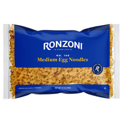 Ronzoni, Medium Egg Noodles, 12 oz, low fat, sodium free with no artificial colors or preservatives