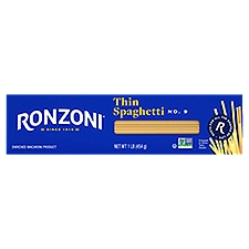 Ronzoni Thin Spaghetti, 16 oz, Non-GMO Pasta for Entrees, Soups, Sides