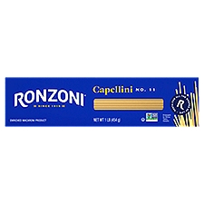 Ronzoni Capellini Pasta, 16 oz, Non-GMO Thin Pasta for Light Sauces, 1 Pound