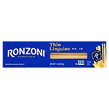 Ronzoni Thin Linguine, 16 oz, Thin, Flat, Versatile Non-GMO Pasta