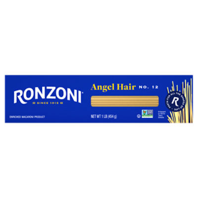 Ronzoni Angel Hair Pasta, 16 oz, Quick Cook, Non-GMO Capelli D'Angelo