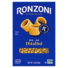 Ronzoni Ditalini No. 40, Pasta, 16 Ounce