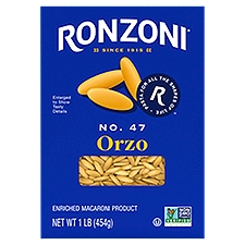Ronzoni Orzo No. 47, Pasta, 16 Ounce