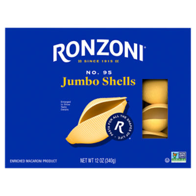 Ronzoni No. 95 Jumbo Shells Pasta, 12 oz