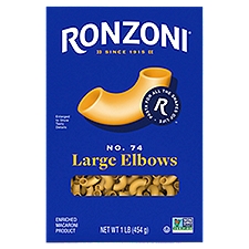 Ronzoni Large Elbows, 16 oz, Non-GMO Macaroni Pasta