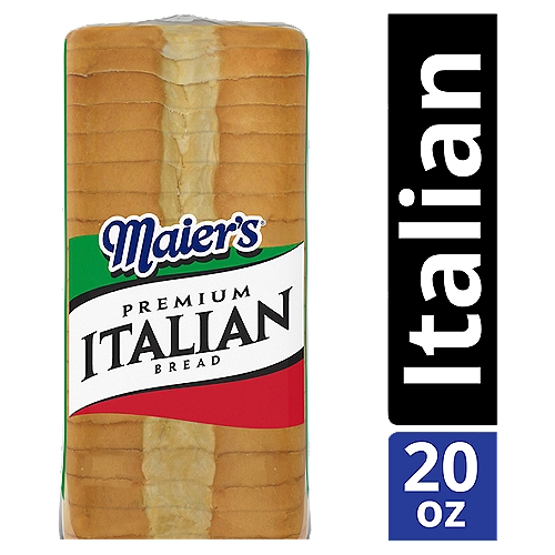 Maier's Premium Italian Bread, 1 lb 4 oz
Maier's Premium Italian Bread delivers the same quality as fresh-baked bread in pre-sliced store-bought convenience. Baked fresh without high fructose corn syrup.