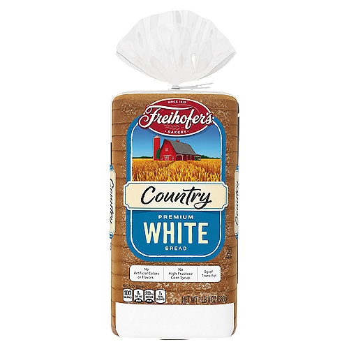 Freihofer's Bakery Country Premium White Bread, 1 lb 8 oz
Freihofer's Country White Bread is blended and baked to give you the rich, hearty taste and smooth texture you expect from Freihofer's