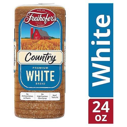 Freihofer's Country White Bread is blended and baked to give you the rich, hearty taste and smooth texture you expect from Freihofer's