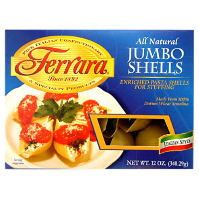 Ferrara Jumbo Shells Pasta, 12 oz, 12 Ounce