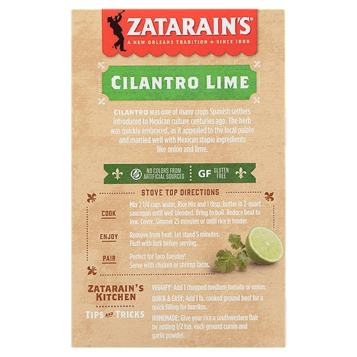 Zatarain's Cilantro Lime Rice, 6.9 oz