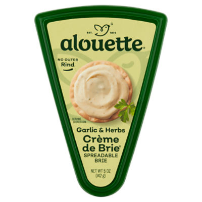 Alouette Crème de Brie Garlic & Herbs Delectable Brie Spread, 5 oz