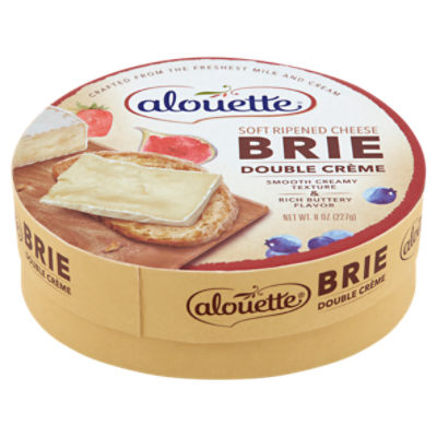 Alouette Brie Double Crème Soft Ripened Cheese, 8 oz