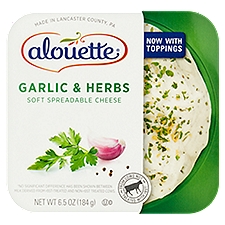 Alouette Garlic & Herbs, Soft Spreadable Cheese, 6.5 Ounce