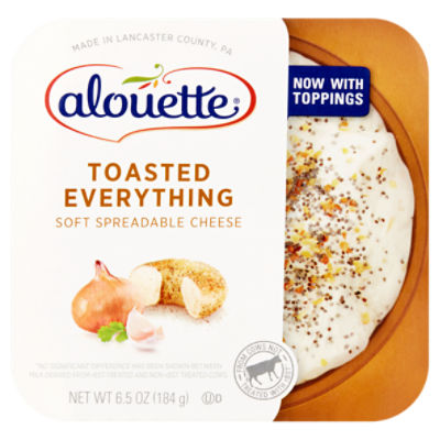 Alouette Toasted Everything Soft Spreadable Cheese, 6.5 oz, 6.5 Ounce