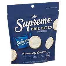 Supreme Brie Bites Soft-Ripened, Cheese, 4.4 Ounce