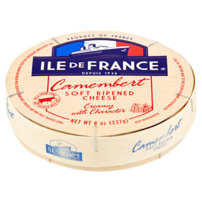 Ile de France Camembert Soft Ripened Cheese, 8 oz