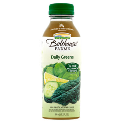 Bolthouse Farms Daily Greens 100 Fruit & Vegetable Juice, 15.2 fl oz