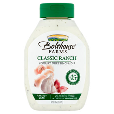 Bolthouse Farms Classic Ranch Yogurt Dressing & Dip Family Size, 22 fl oz, 22 Fluid ounce