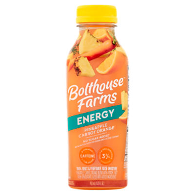 Bolthouse Farms Energy Pineapple Carrot Orange Juice Smoothie, 15.2 fl oz