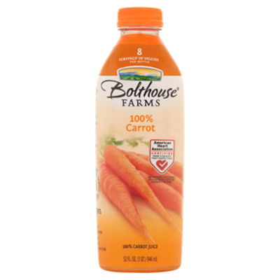 Bolthouse Farms 100% Carrot Juice, 32 fl oz, 32 Fluid ounce