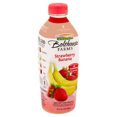 Simply Smoothies Strawberry Banana Juice 100 Bottle, 32 Fl Oz