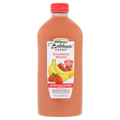 Bolthouse Farms Strawberry Banana 100% Fruit Juice Smoothie, 52 fl oz